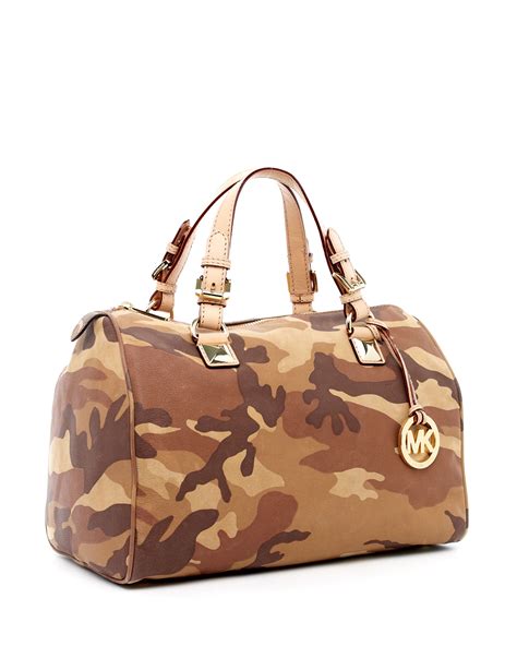 satchel michael kors camo bag|michael kors large satchel handbag.